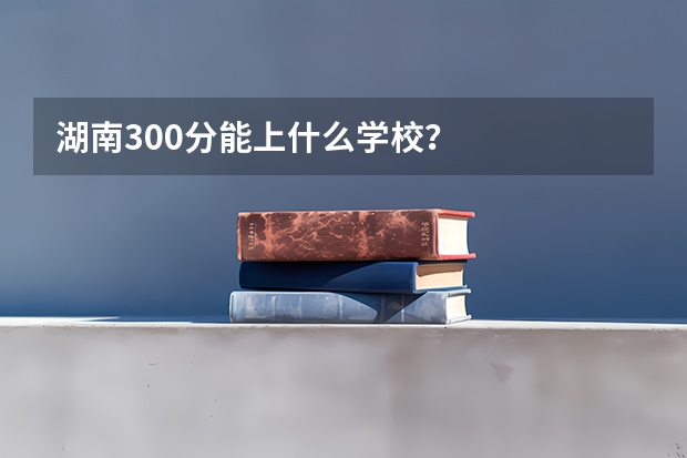 湖南300分能上什么学校？