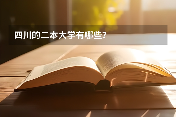 四川的二本大学有哪些？