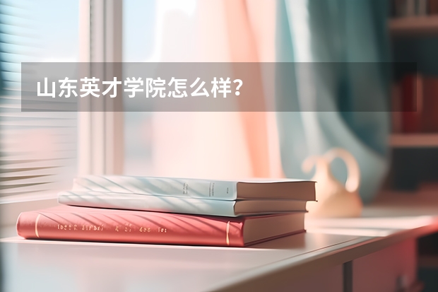 山东英才学院怎么样？