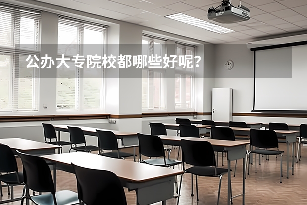 公办大专院校都哪些好呢？