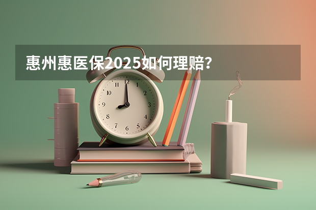 惠州惠医保2025如何理赔？