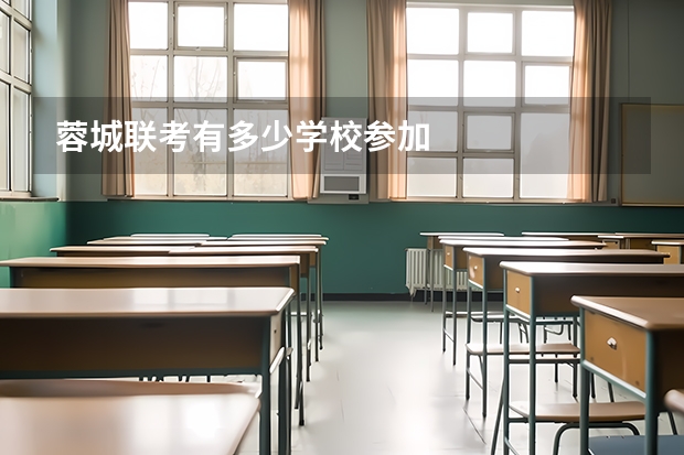 蓉城联考有多少学校参加