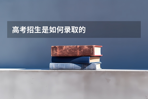 高考招生是如何录取的