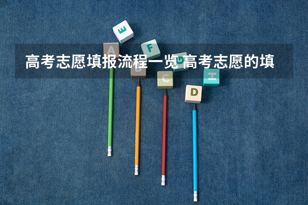 高考志愿填报流程一览 高考志愿的填报流程是怎样的?