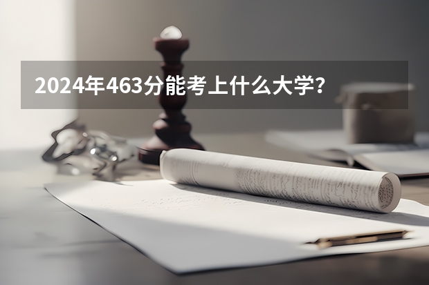 2024年463分能考上什么大学?