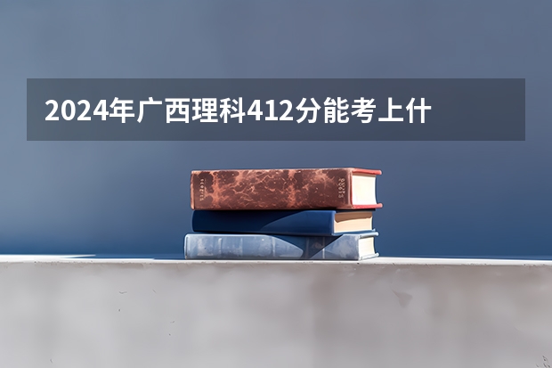 2024年广西理科412分能考上什么大学？