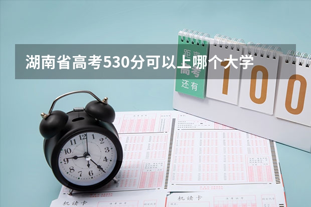 湖南省高考530分可以上哪个大学