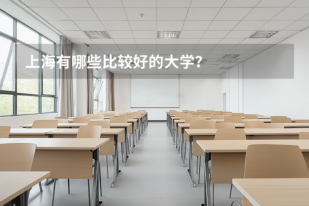 上海有哪些比较好的大学？