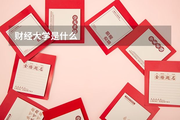 财经大学是什么
