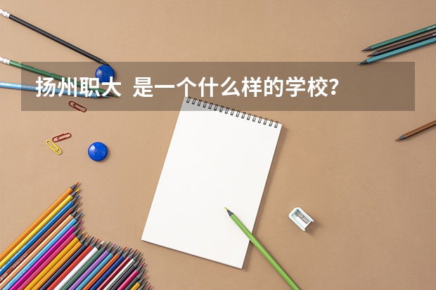 扬州职大  是一个什么样的学校？