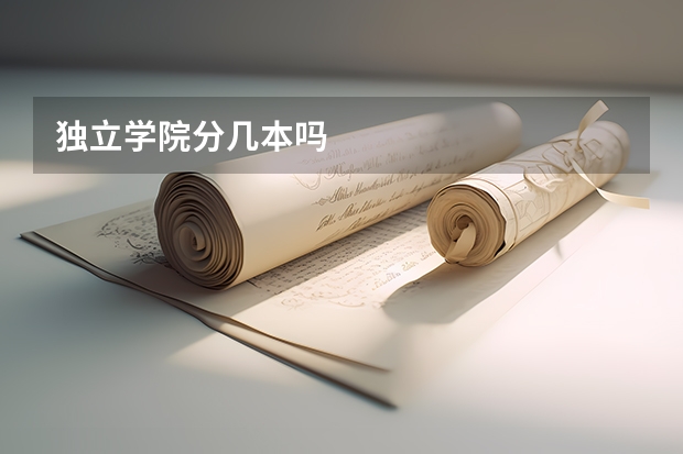 独立学院分几本吗