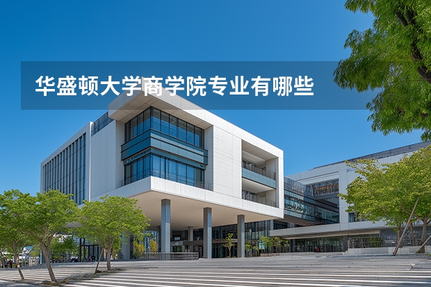 华盛顿大学商学院专业有哪些