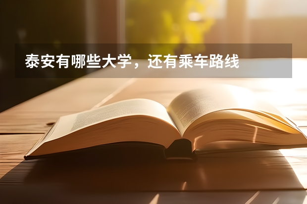 泰安有哪些大学，还有乘车路线