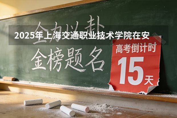 2025年上海交通职业技术学院在安徽艺术类投档分数线（2026年参考）