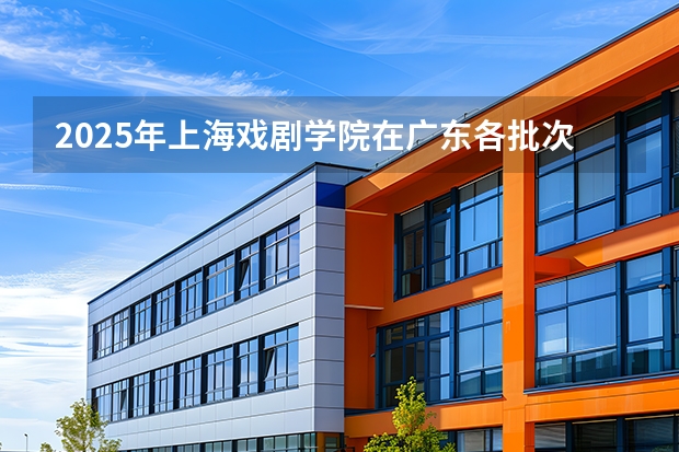 2025年上海戏剧学院在广东各批次选科要求（2026年参考）