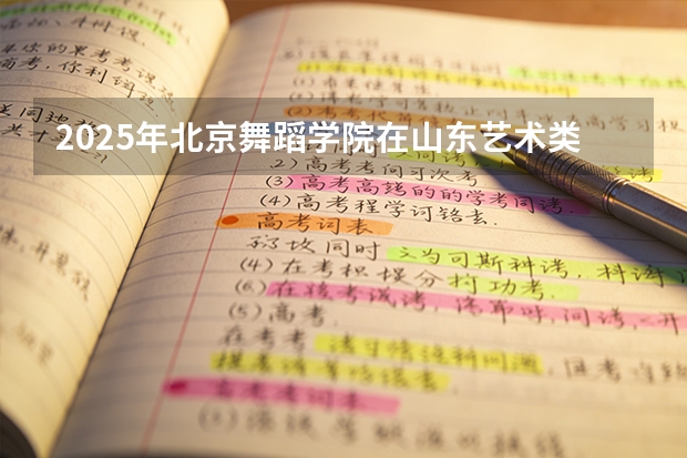 2025年北京舞蹈学院在山东艺术类投档分数线（2026年参考）