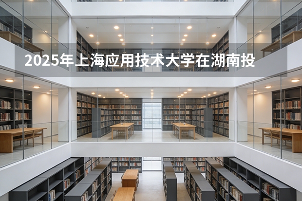 2025年上海应用技术大学在湖南投档分数线（2026年参考）