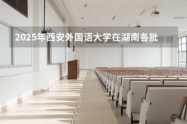 2025年西安外国语大学在湖南各批次选科要求（2026年参考）