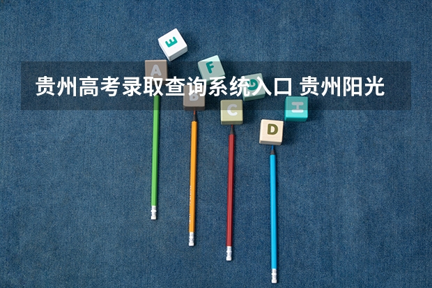 贵州高考录取查询系统入口 贵州阳光高考网怎么查询录取结果
