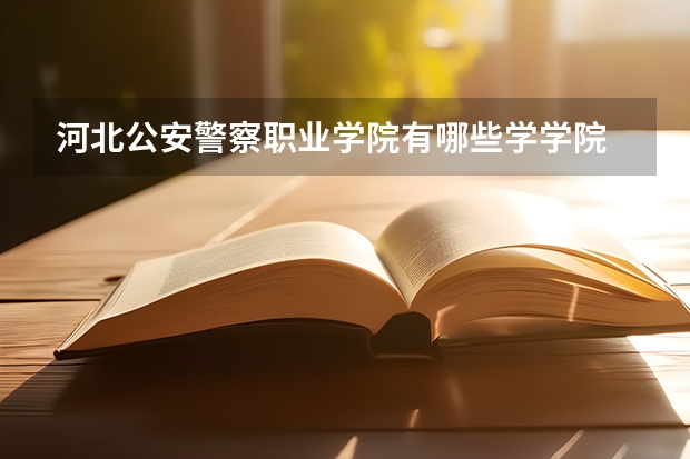 河北公安警察职业学院有哪些学学院 河北公安警察职业学院一年学费贵不贵