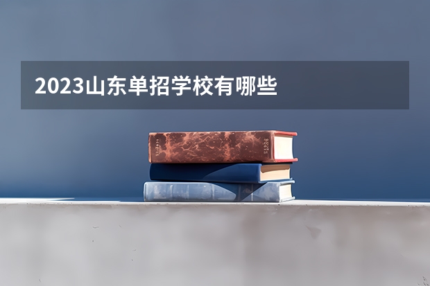 2023山东单招学校有哪些