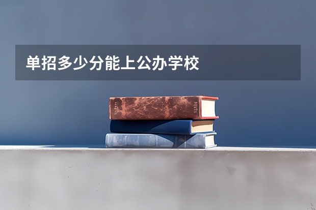 单招多少分能上公办学校